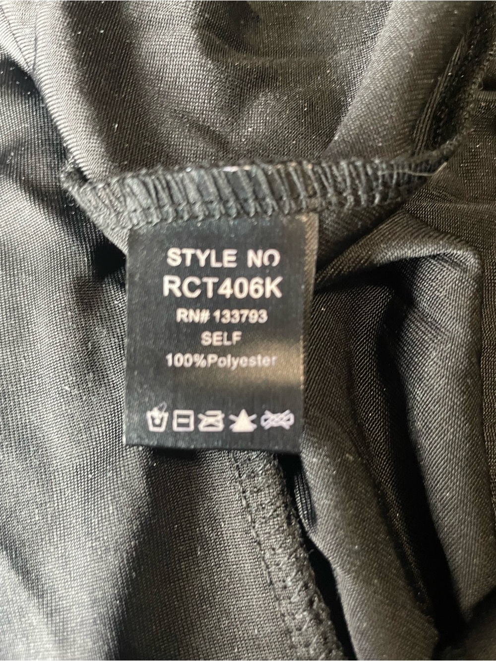 POL Large Black Crushed Velvet Strappy Side V Neck Handkerchief Hem Tank Top - Picture 8 of 8